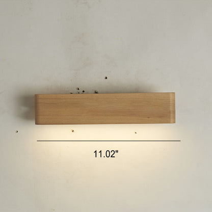 Rotatable Long Bar Wood Acrylic LED Wall Sconce Lamp