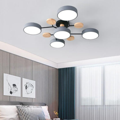 Scandinavian Round Molecule Branch Semi-Flush Light