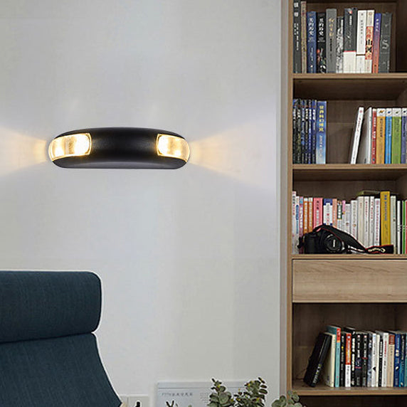 Simplicity Rectangular Aluminum Glass LED Wall Sconce Lamp