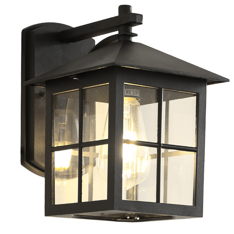 Simplicity Square Glass Shade 1-Light Wall Sconce Lamp