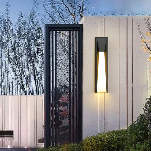 Waterproof Steel Cuboid Acrylic Shade LED Wall Sconce Lamp