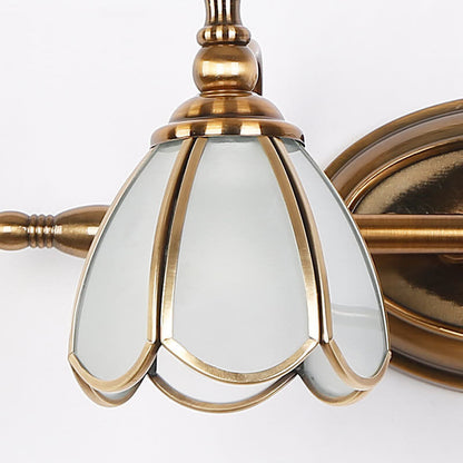 Light Iron Copper Glass LED Vanity Light Wall Sconce Lamp