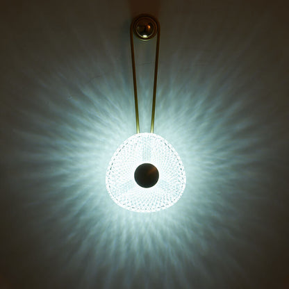 Luxury Round Acrylic Metal Hanging LED Wall Sconce Lamp