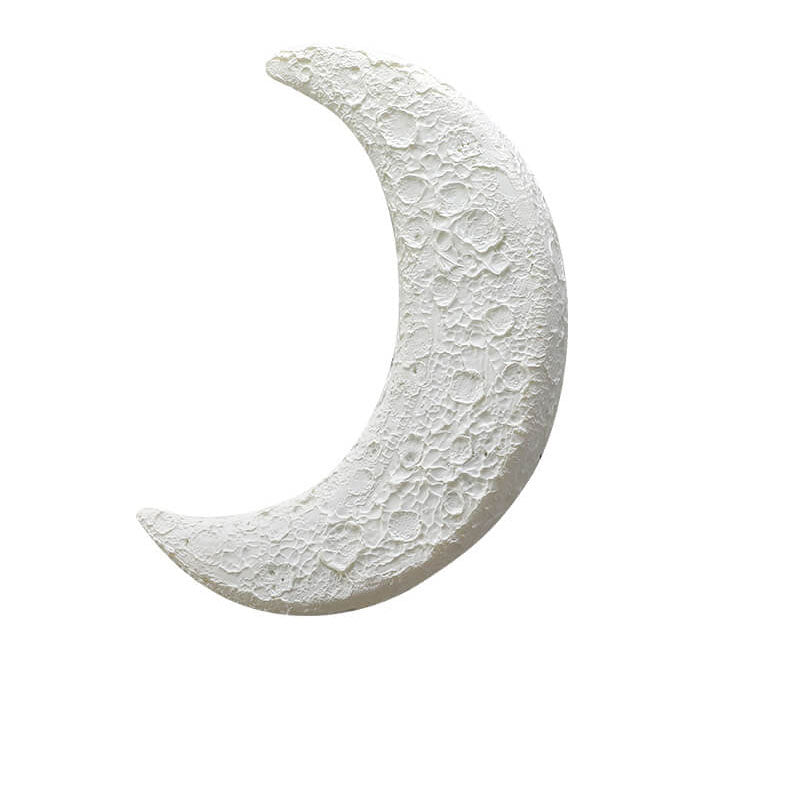 Outdoor Moon Shape Resin LED Rainproof Wall Sconce Lamp