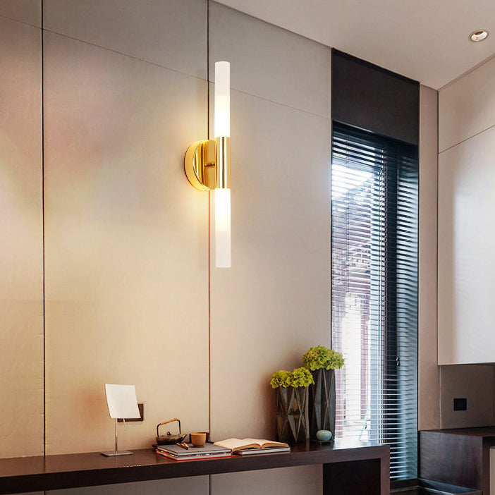 Minimalist Aluminum Iron Cylinder LED Wall Sconce Lamp