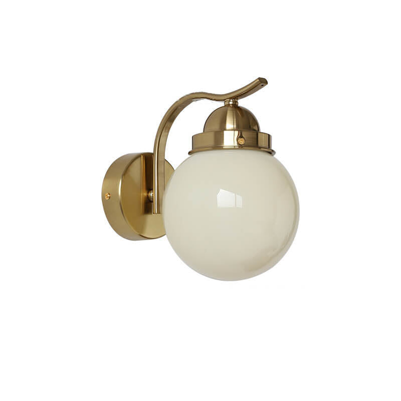 Modern Simplicity Glass Ball 1-Light Wall Sconce Lamp
