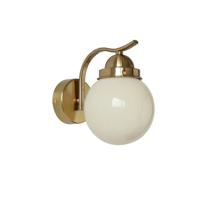 Modern Simplicity Glass Ball 1-Light Wall Sconce Lamp