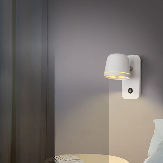 Rectangle Round Aluminum Metal Acrylic LED Wall Sconce Lamp