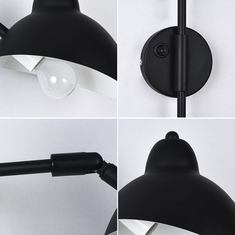Iron Folding Telescopic Long Pole 1-Light Wall Sconce Lamp