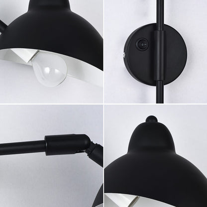 Iron Folding Telescopic Long Pole 1-Light Wall Sconce Lamp