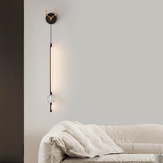 Strip Orb Full Copper Crystal Silicone LED Wall Sconce Lamp
