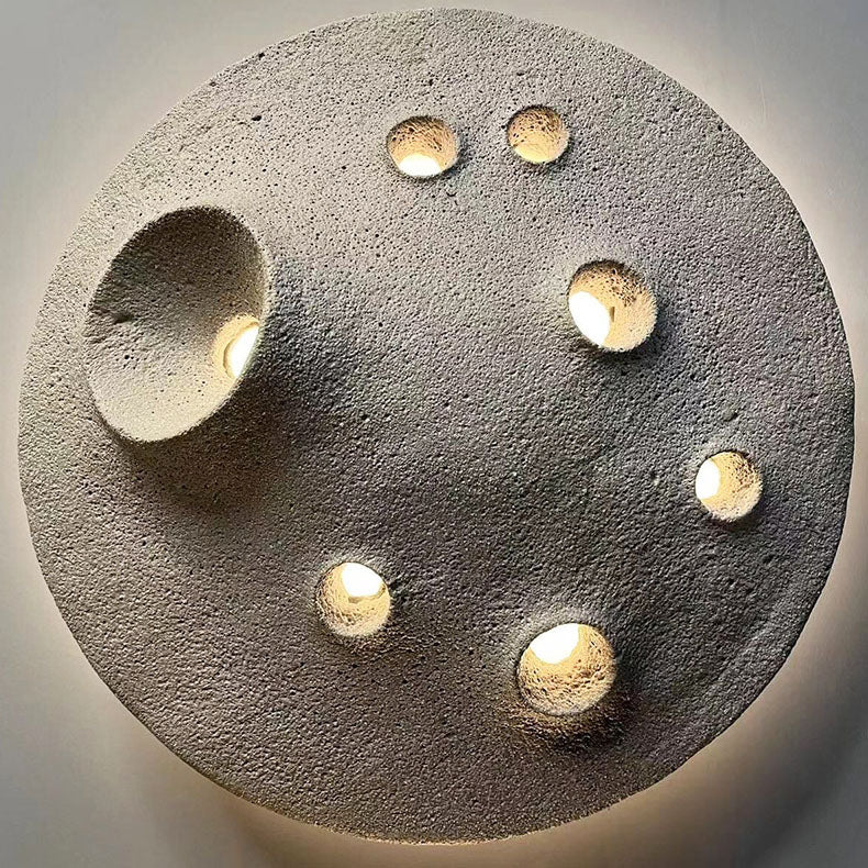 Creative Waterproof Lunar Concrete LED Wall Sconce Lamp