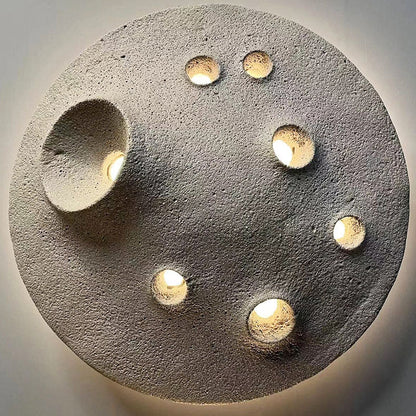 Creative Waterproof Lunar Concrete LED Wall Sconce Lamp