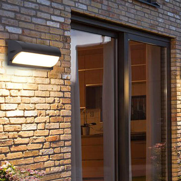 Geometry Outdoor Waterproof Sensor LED Wall Sconce Lamp