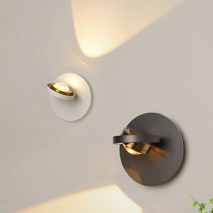 Aluminum Geometric Square Round Iron LED Wall Sconce Lamp