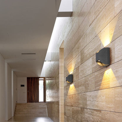 Outdoor Square Up and Down Glow LED Wall Sconce Lamp