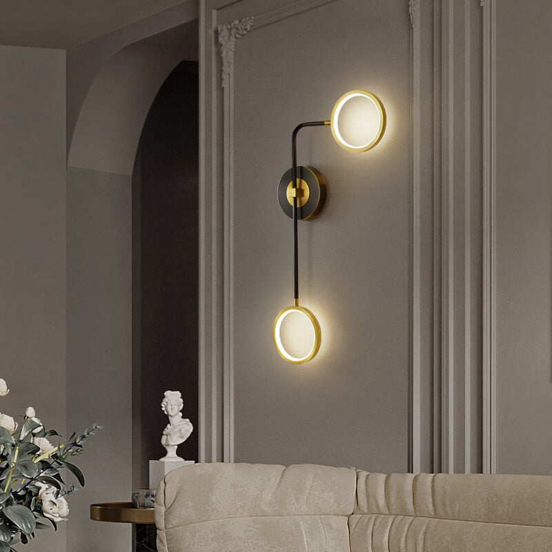 All Rod Ring Combination Graphic LED Wall Sconce Lamp
