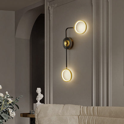 All Rod Ring Combination Graphic LED Wall Sconce Lamp