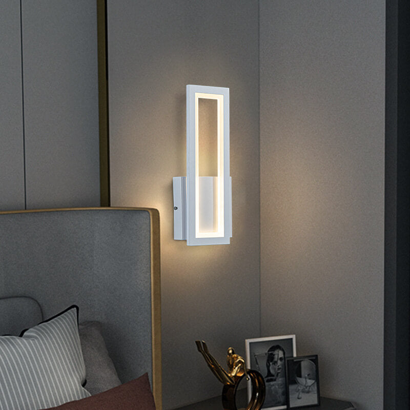 Solid Color Rectangular Acrylic LED Wall Sconce Lamp