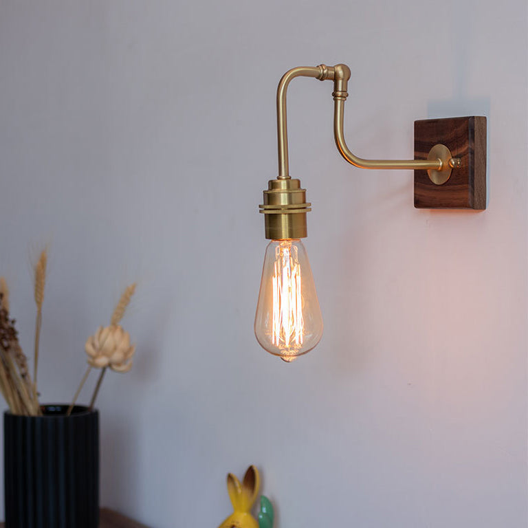 Contemporary Retro Copper 1-Light Wall Sconce Lamp