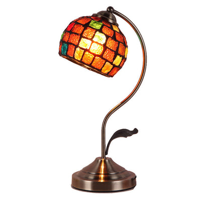 Vintage European Glass Table Lamp