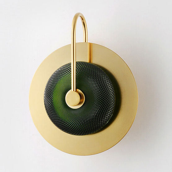 Modern Luxury Iron Glass Round LED Wall Sconce Lamp