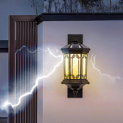 Chinese Aluminum Glass 1-Light Waterproof Wall Sconce Lamp