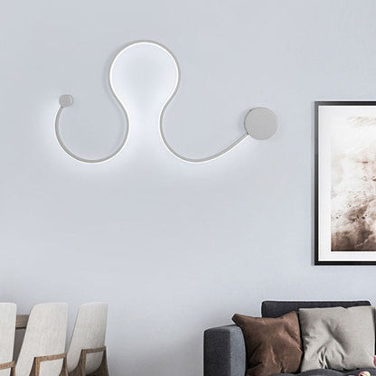 Nordic Aluminum Silicone Lines LED Wall Sconce Lamp