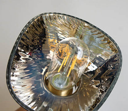 Emerald Glass Brass Straight Arm 1-Light Wall Sconce Lamp