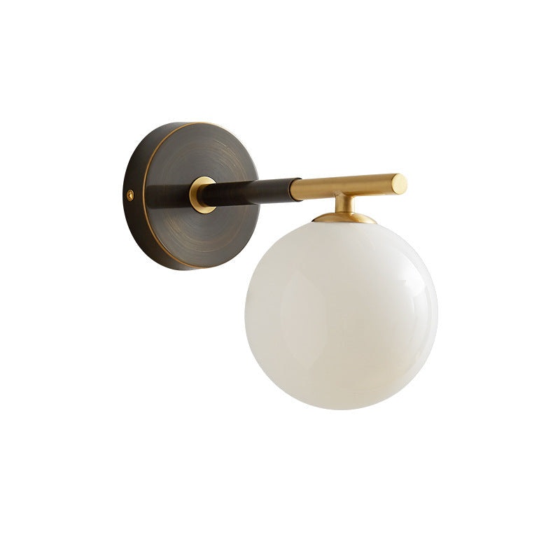 Light Luxury Round Ball Copper 1-Light Wall Sconce Lamp