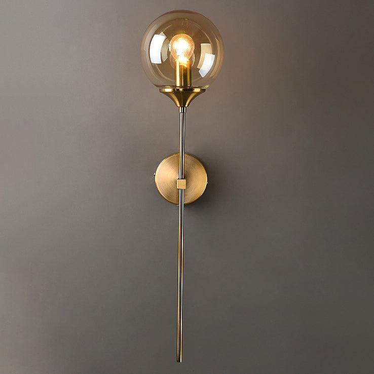Creative Round Iron Glass 1-Light Wall Sconce Lamp