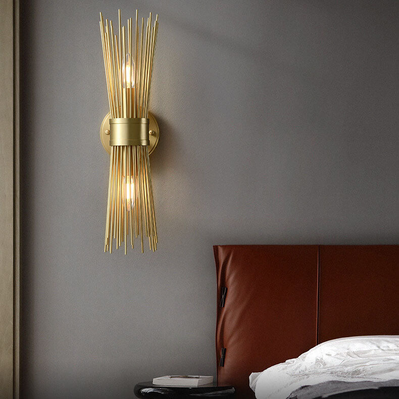 Luxury Copper Branch Column 1/2 Light Wall Sconce Lamp