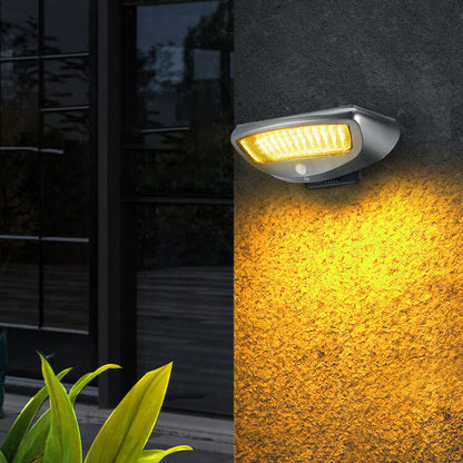 Solar Steel Body Sensor LED Outdoor Wall Sconce Lamp