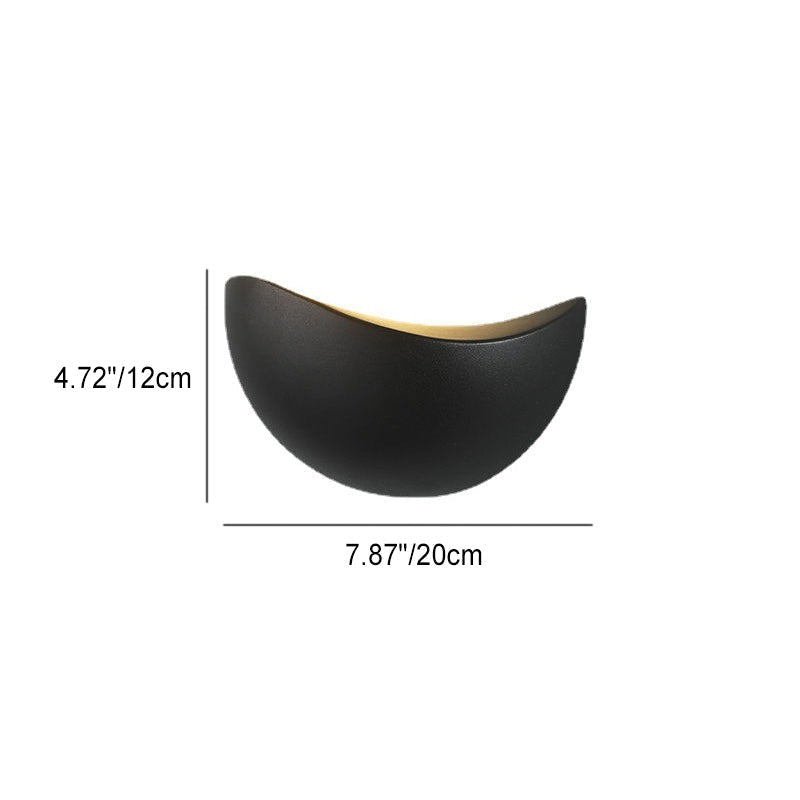 Minimalist Half Moon Circle Aluminum LED Wall Sconce Lamp