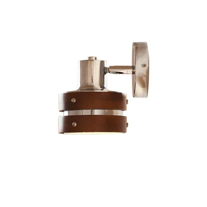 Japanese Walnut Iron Lamp Arm 1-Light Wall Sconce Lamp