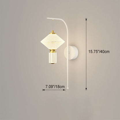 Iron Aluminum Acrylic Rhombic Column LED Wall Sconce Lamp
