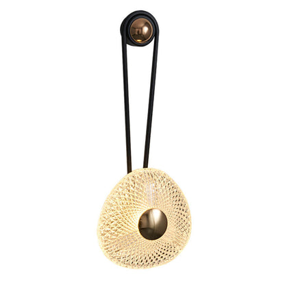 Luxury Round Acrylic Metal Hanging LED Wall Sconce Lamp