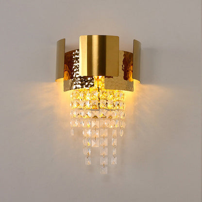 Luxury Crystal Tassel Gold 2/3 Light Wall Sconce Lamp