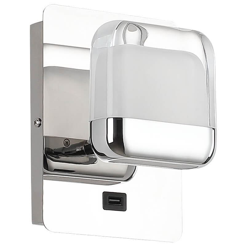 Simple Stainless Steel Square Acrylic LED Wall Sconce Lamp