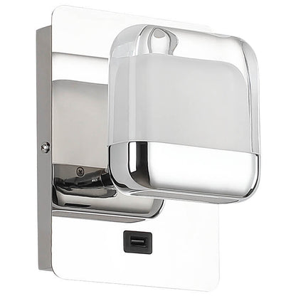 Simple Stainless Steel Square Acrylic LED Wall Sconce Lamp
