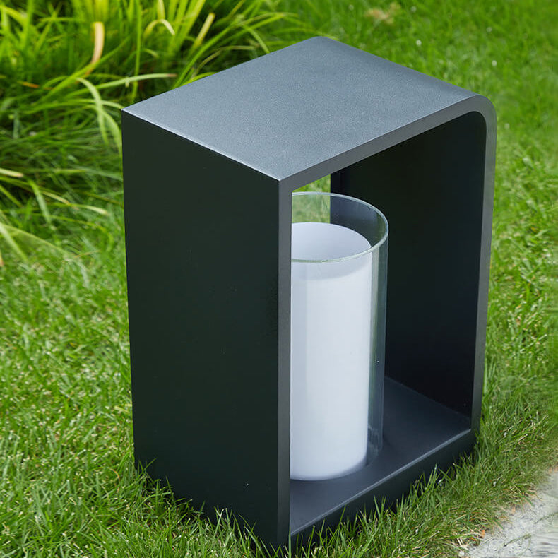 Modern Square Stainless LED Outdoor Lawn Landscape Light