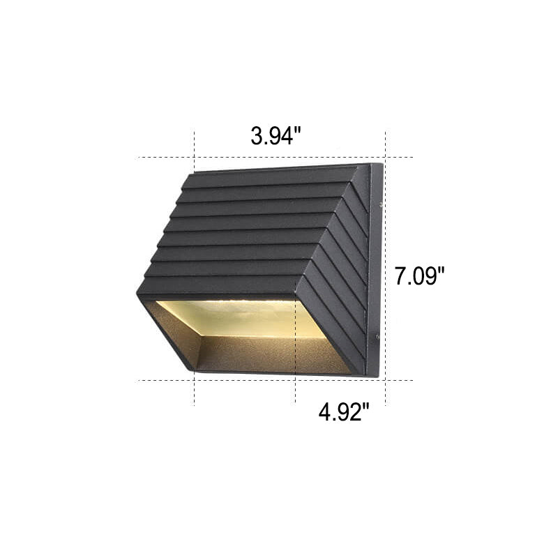 Outdoor Trapezoidal LED Waterproof Patio Wall Sconce Lamp