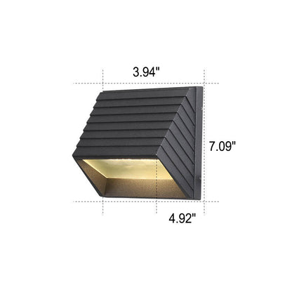Outdoor Trapezoidal LED Waterproof Patio Wall Sconce Lamp