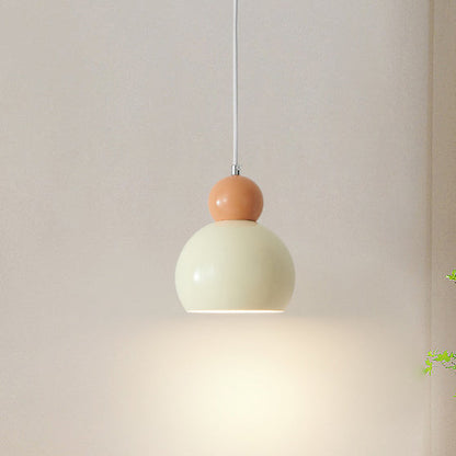 Creative Cream Round Dome Iron 1-Light Wall Sconce Lamp