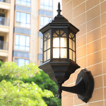 Aluminum Design Glass 1-Light Waterproof Wall Sconce Lamp