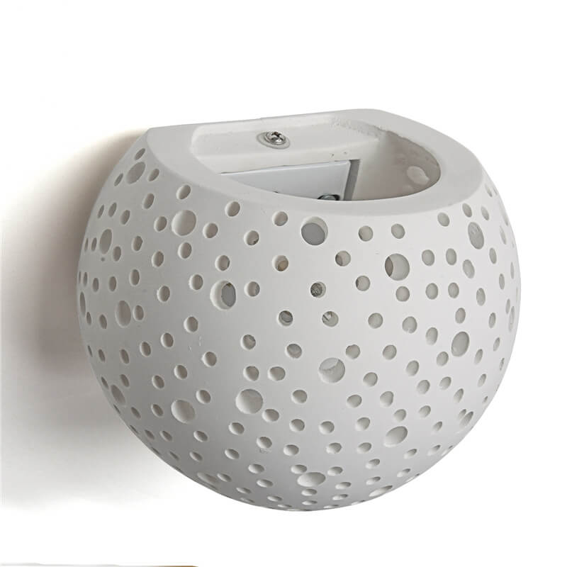 Modern Minimalist Hollow Plaster 1-Light Wall Sconce Lamp