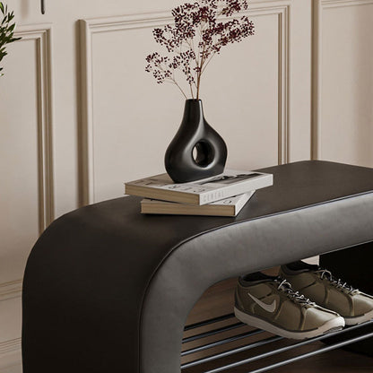 Modern Fabric Iron Bench
