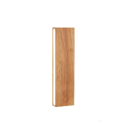 Japanese Minimalist Log Rectangular LED Wall Sconce