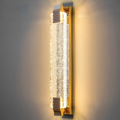Dazzling Crystal Shade Stainless Steel LED Wall Sconce Lamp