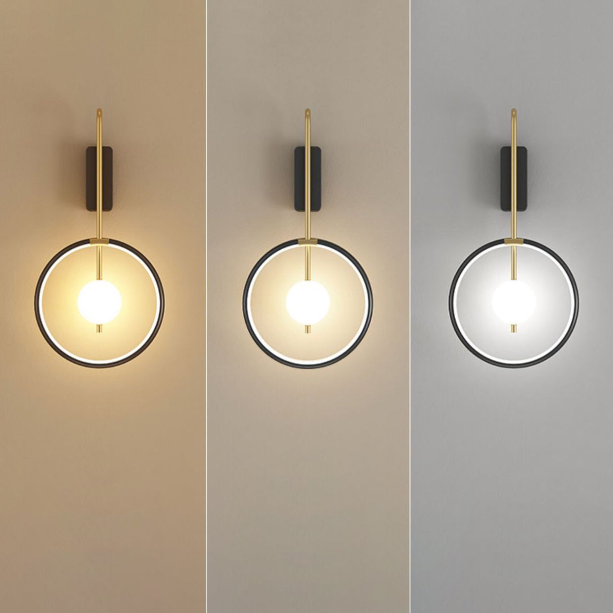 Simplicity Circle Ring Silicone Strip LED Wall Sconce Lamp